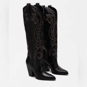 Steve Madden Lasso- Black Leather Multi size 7.5.